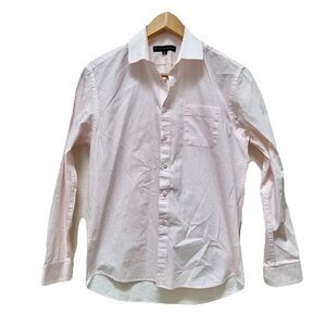 Report Collection Boys 16 Dress Shirt Pink Dot Pattern Long Sleeve Button‎ Up